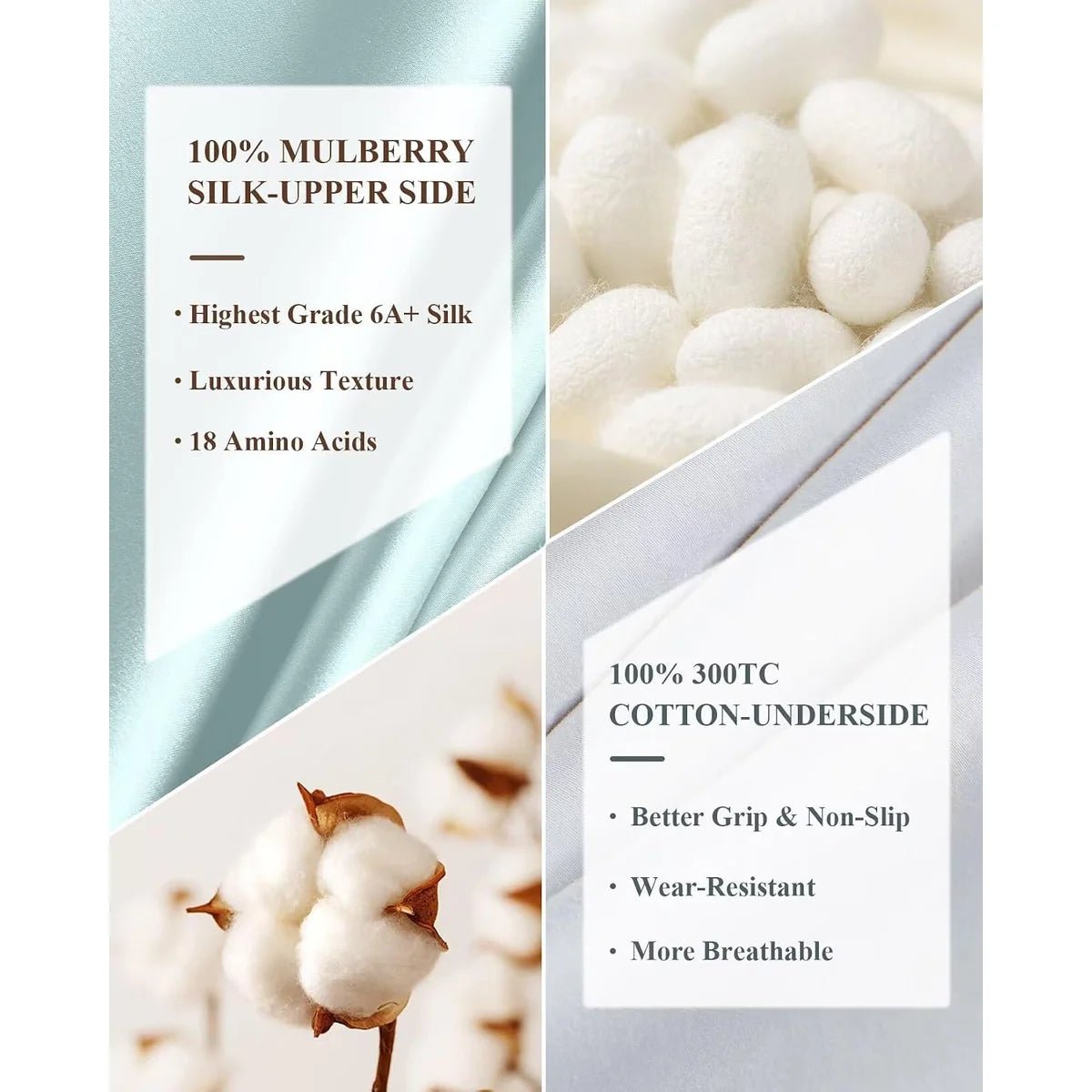mulberry silk cotton pillowcase light blue material display.jpg mulberry silk cotton pillowcase light blue material display.jpg